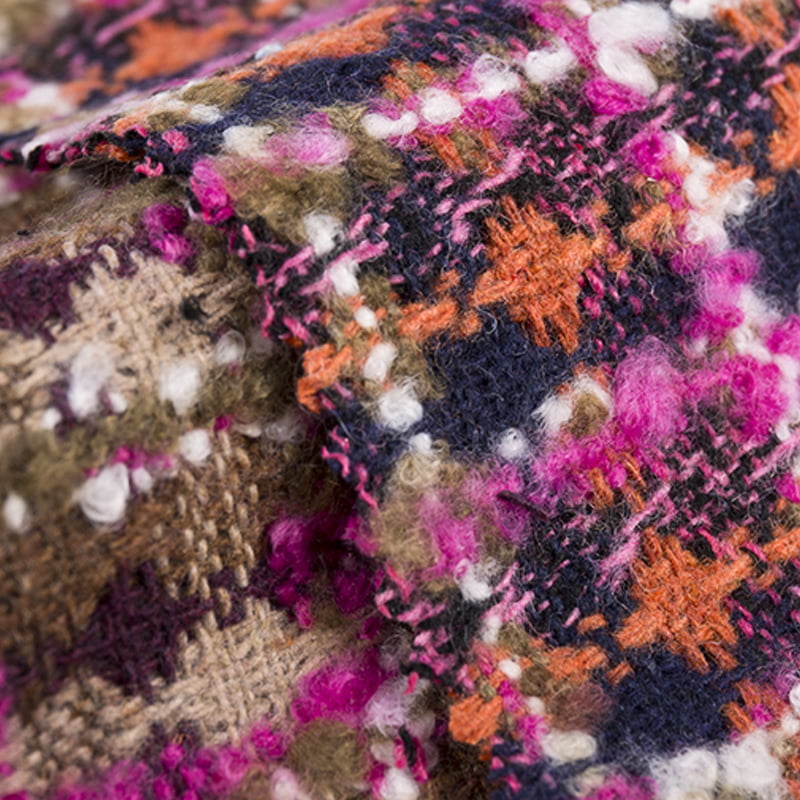 Boho Kaz Ayağı Fırçası Dokuma Yün Tüvit Kumaş 2071