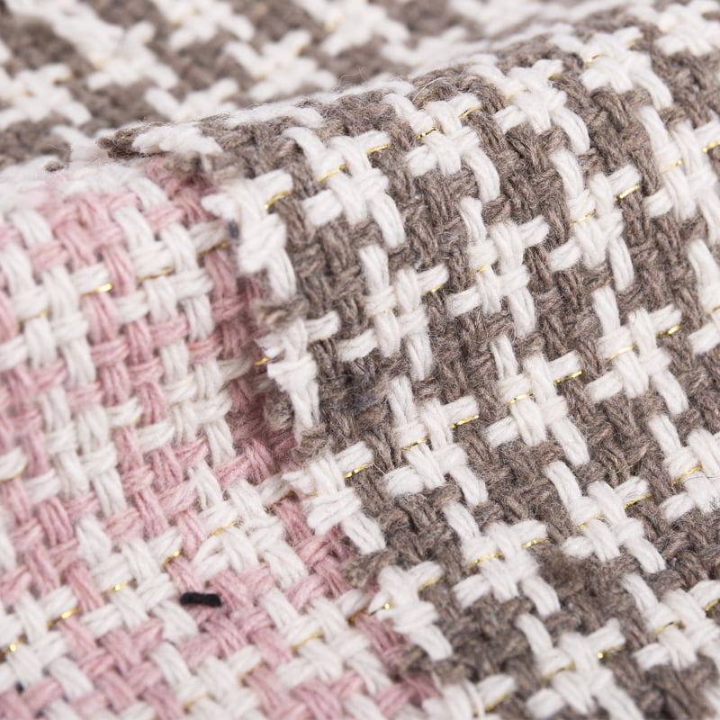 Kadın Montları İçin Dokuma Metalik Yel Değirmeni Yün Tüvit Kumaşlar 2087