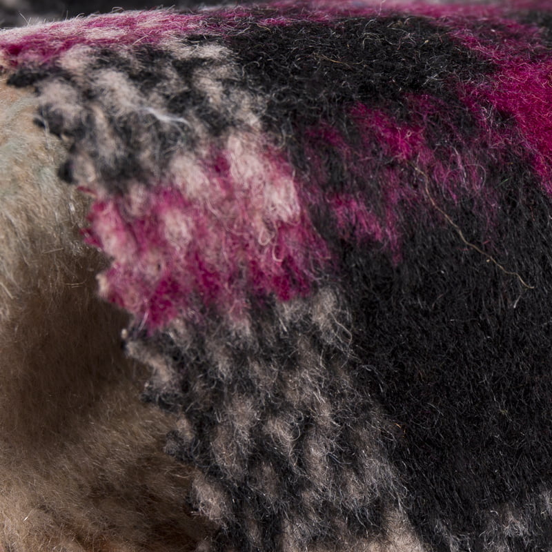 Fırça Ekose Jakarlı Peluş Tüvit Kareli Kumaş 2124