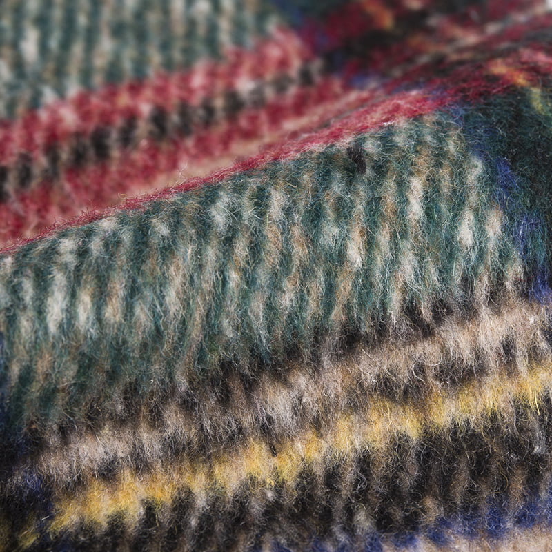 Tartan Ekose Dimi Kırmızı Yeşil %10 Yün %90 Kimyasal Elyaf Tüvit Kumaş 2144