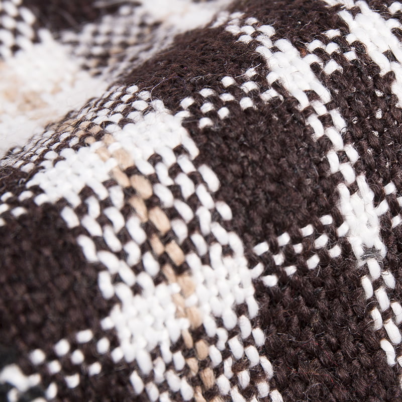 Vichy Taklit Vizon İplik Siyah/Kahverengi %10 Yün %90 Kimyasal Elyaf Tüvit Kumaş 2233