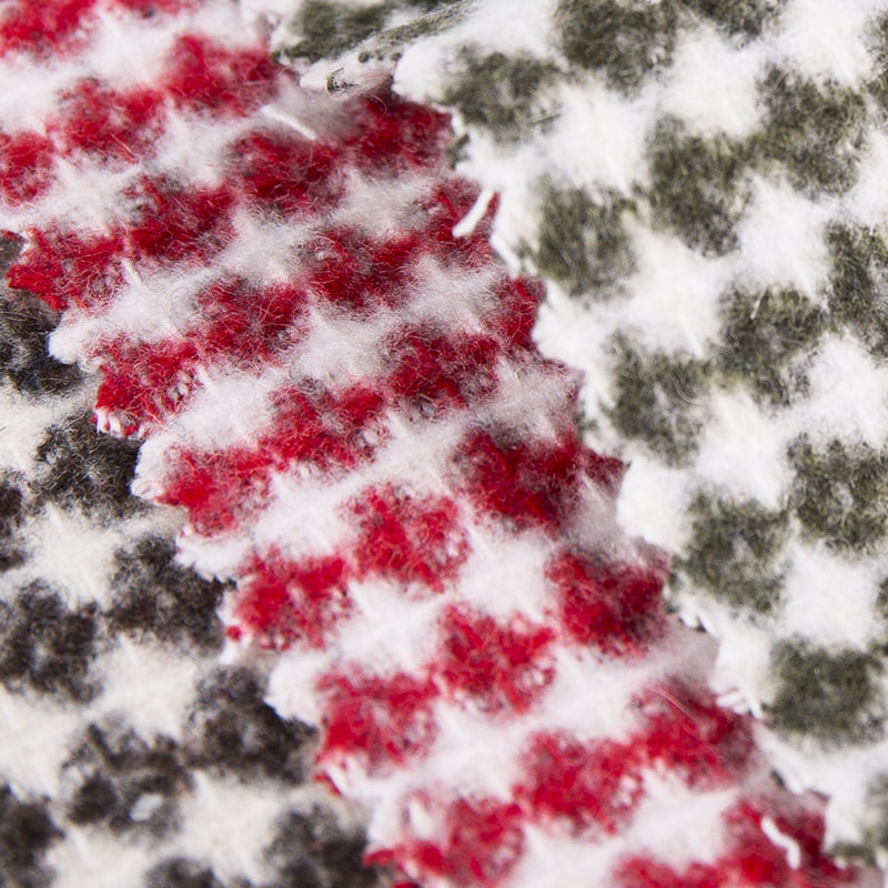 Küçük Elmas Fırça Ekose Yün Tüvit Kumaş Coats 2252