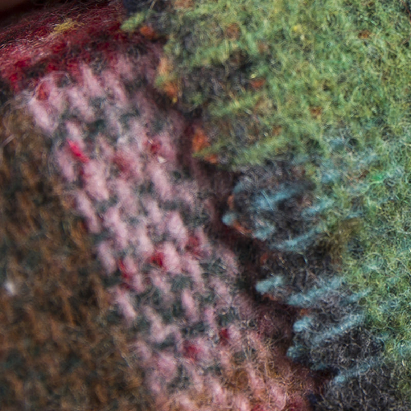 Tartan Ekose Çok Renkli %30 Yün %70 Kimyasal Elyaf Tüvit Kumaş 2278