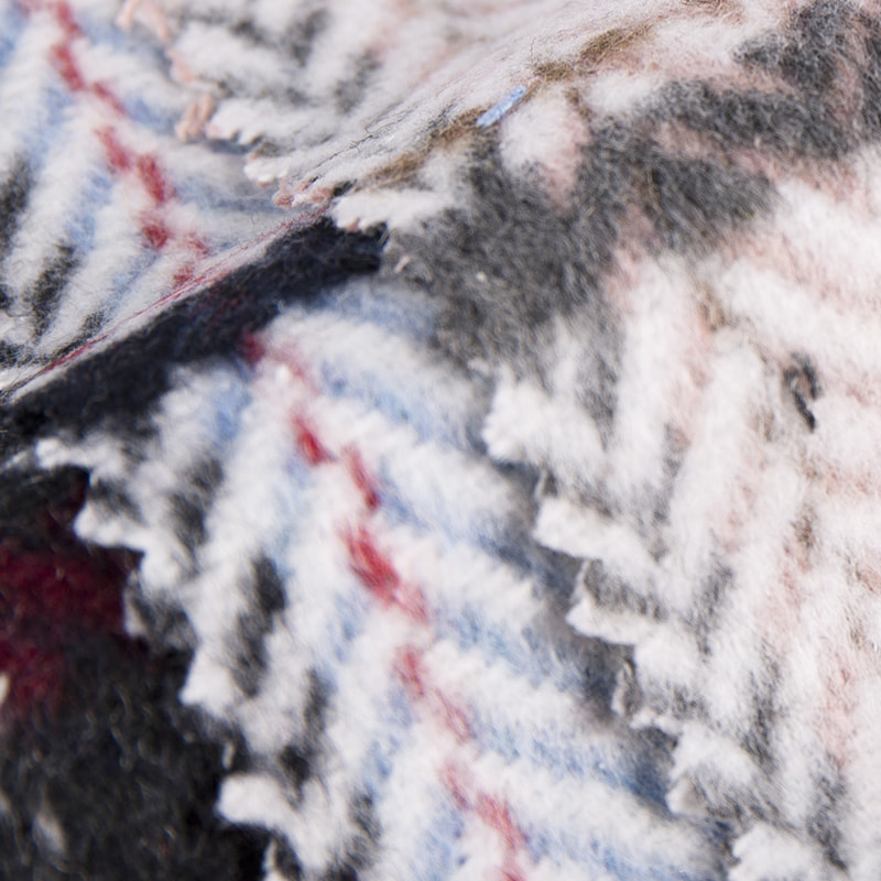 Balıksırtı Yün Ekose Jakarlı Fırça Tüvit Kumaş 2424