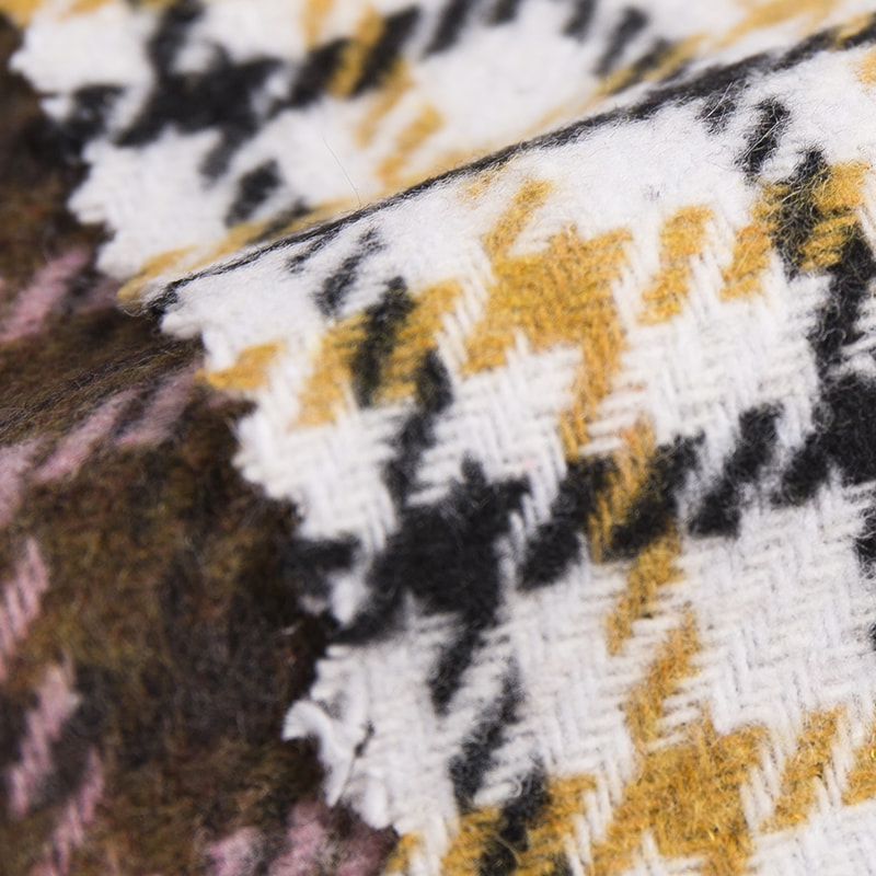 Tartan Ekose Dimi Kimyasal Elyaf Tüvit Kumaş 2435