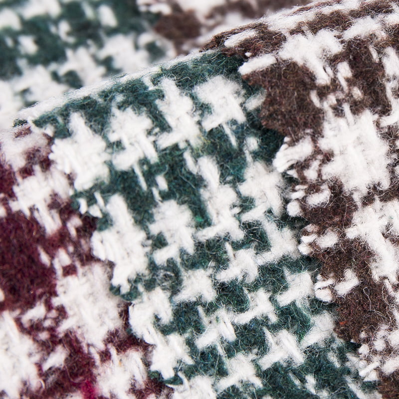 Giyim İçin Kırmızı Yeşil Kareli Tüvit Kumaş 2503