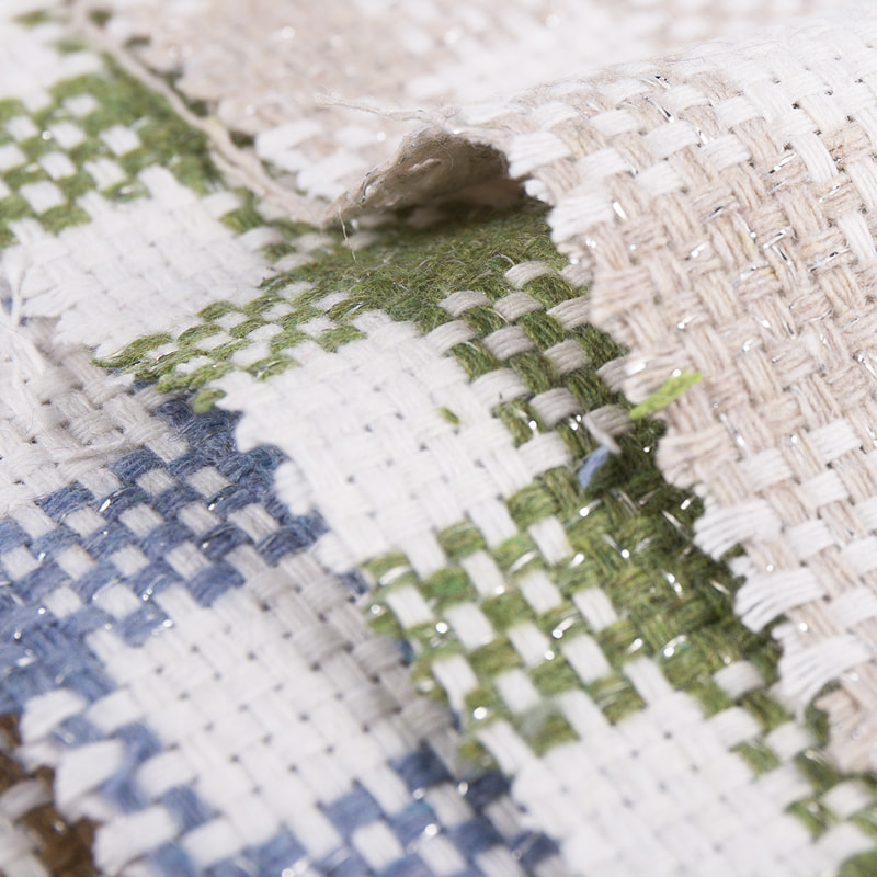 Vichy Şerit Kimyasal Elyaf Tüvit Kumaş 2965