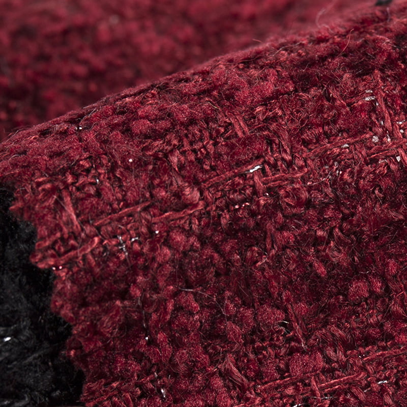 Chanel Ekose Kareli Metalik Jakarlı Tüvit Kumaş 3260