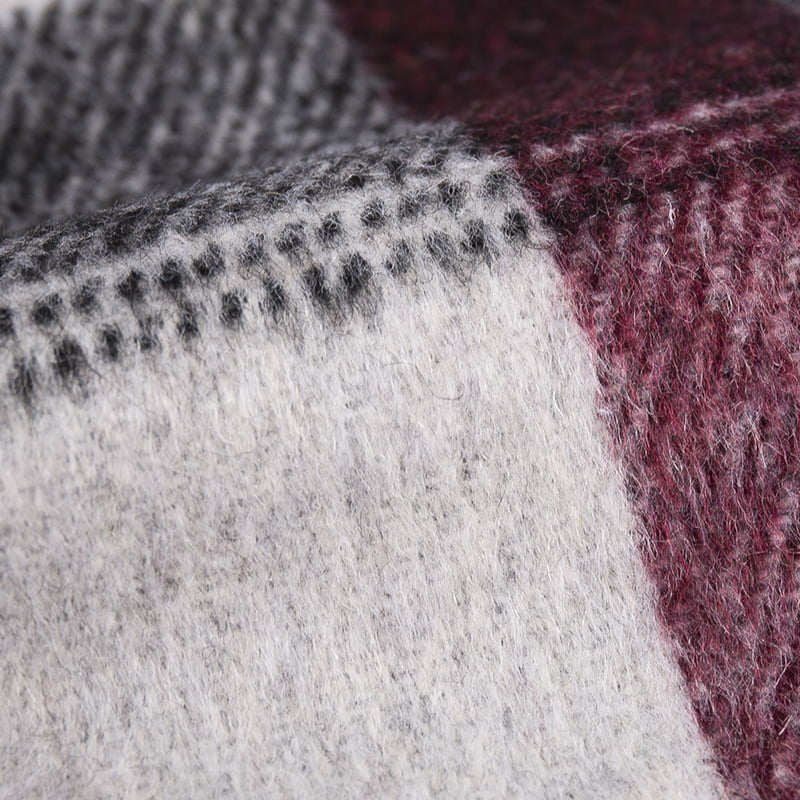 Fırça Yün Dimi Ekose Kontrast Renkli Kumaş 3293