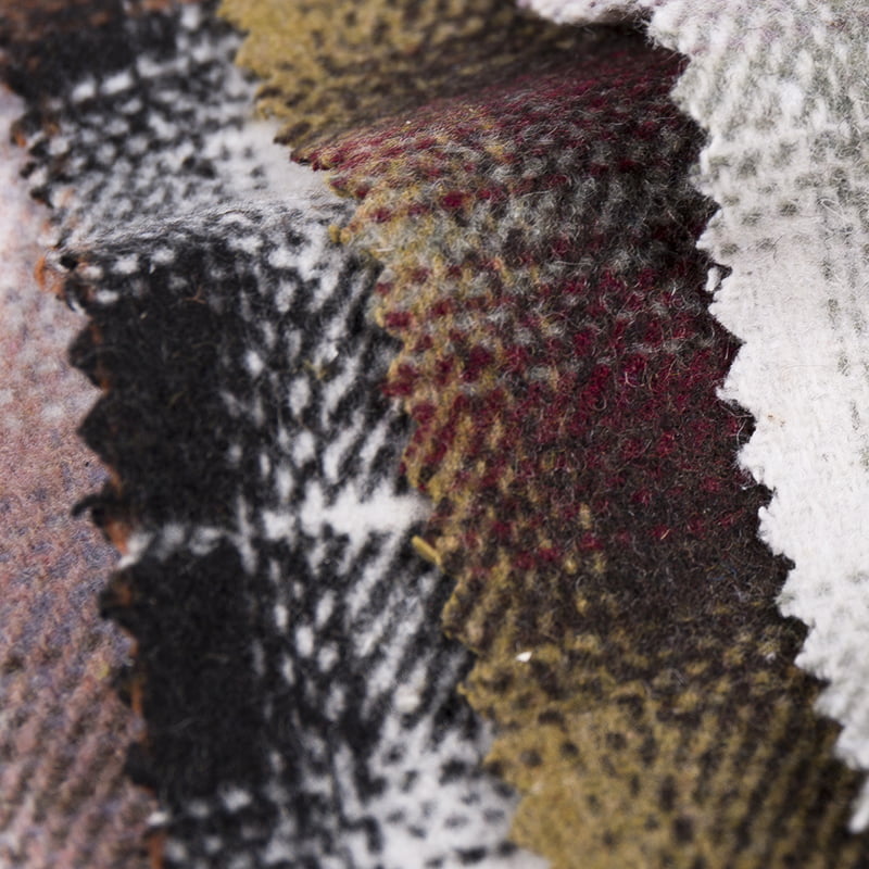 Dereceli Renk Ekose Kareli Tüvit Kumaş 3506