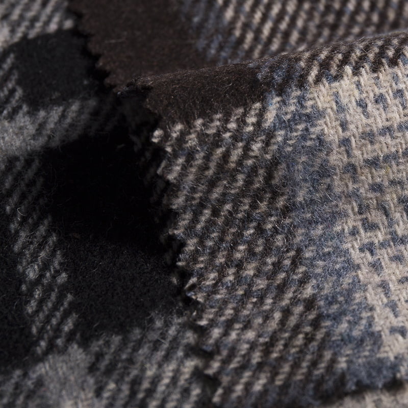 Giysiler için Dimi Ekose Yün Polyester Karışımlı Jakarlı Kumaş 3540