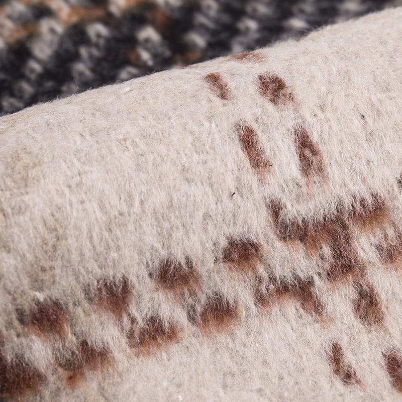 Kahverengi Ekose Ağır Fırça Tüvit Kumaş 3546