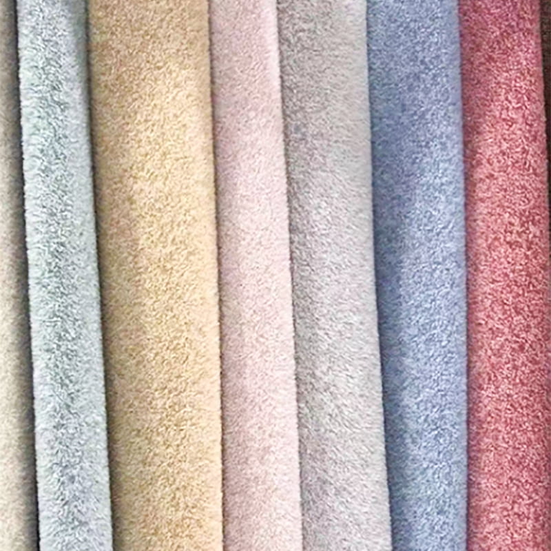 Polyester Naylon Örgü Sahte Fırçalanmış Vizon Kürk Kış Giyim Kumaşlar H1816