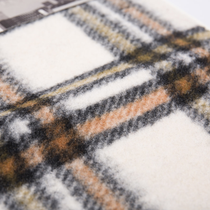 Fırça 3 Renk Paltolar İçin Çapraz Ekose Dokuma Kumaş SH2403