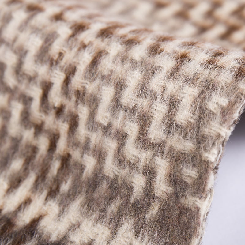 Uzun Saç Merdiven Hattı Ekose Dokuma Polar Kumaş SH2405