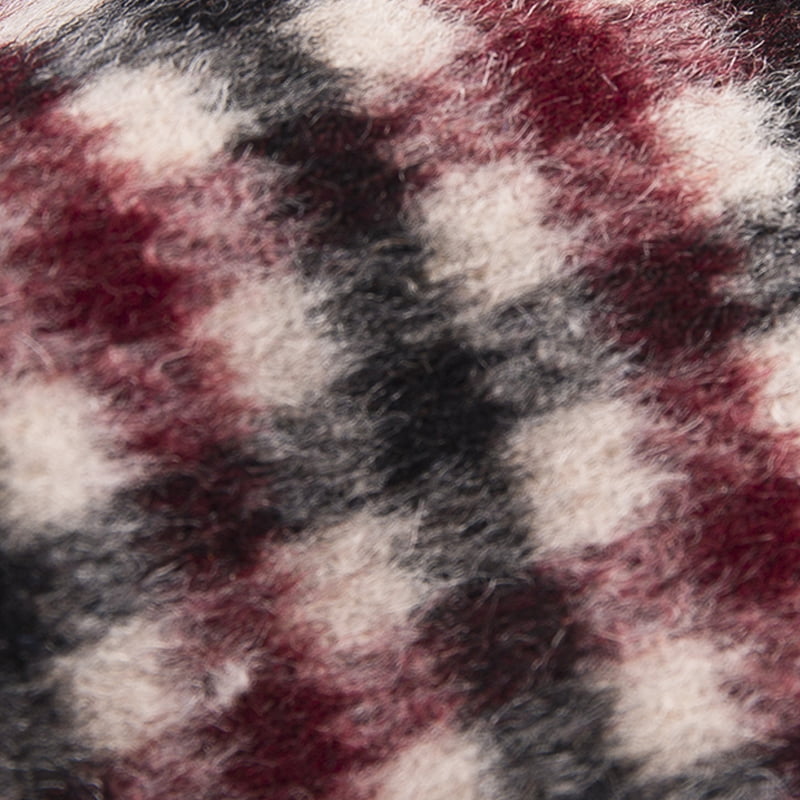 Kontrast Renk Vichy Jakarlı Fitilli Kareli Polar Kumaş SH2410