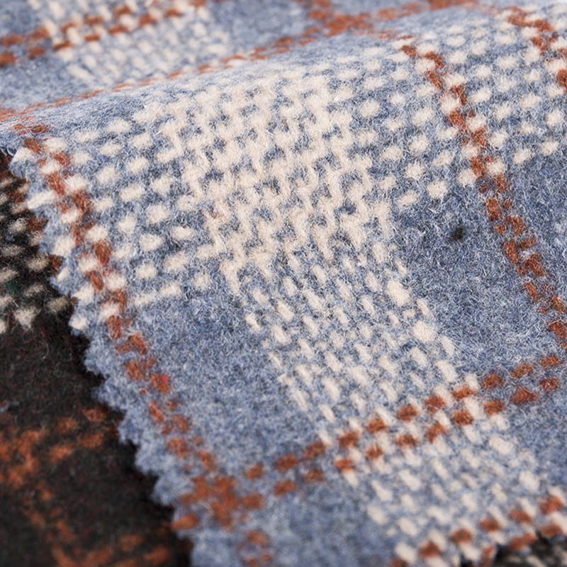 Noktalı Çizgiler Kış İçin Ekose Moda Stil Yün Tüvit Kumaş 3497