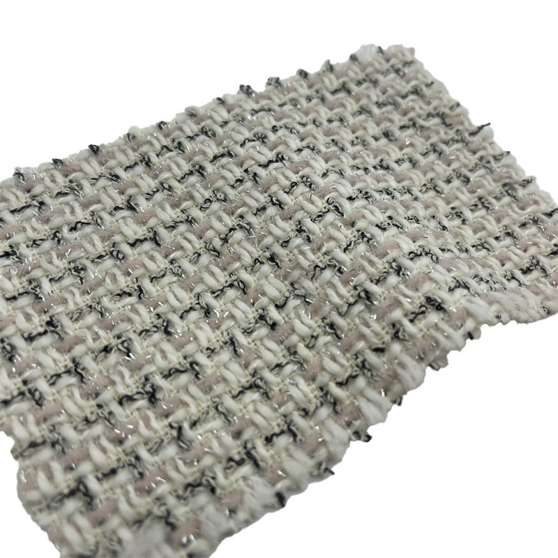 Açık Pembe Kareli Metalik Tüvit Moda Kumaş Elbise 23523