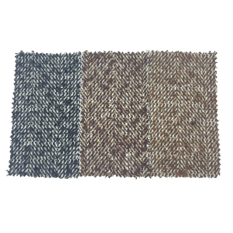 Döşemelik Fırça Balıksırtı Kalın Kahverengi Yün Tüvit Kumaşlar 3787