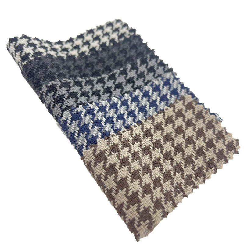 Koyu Gri Kaz Ayağı Yün Kapüşonlular İçin Dokuma Kumaşlar 3946